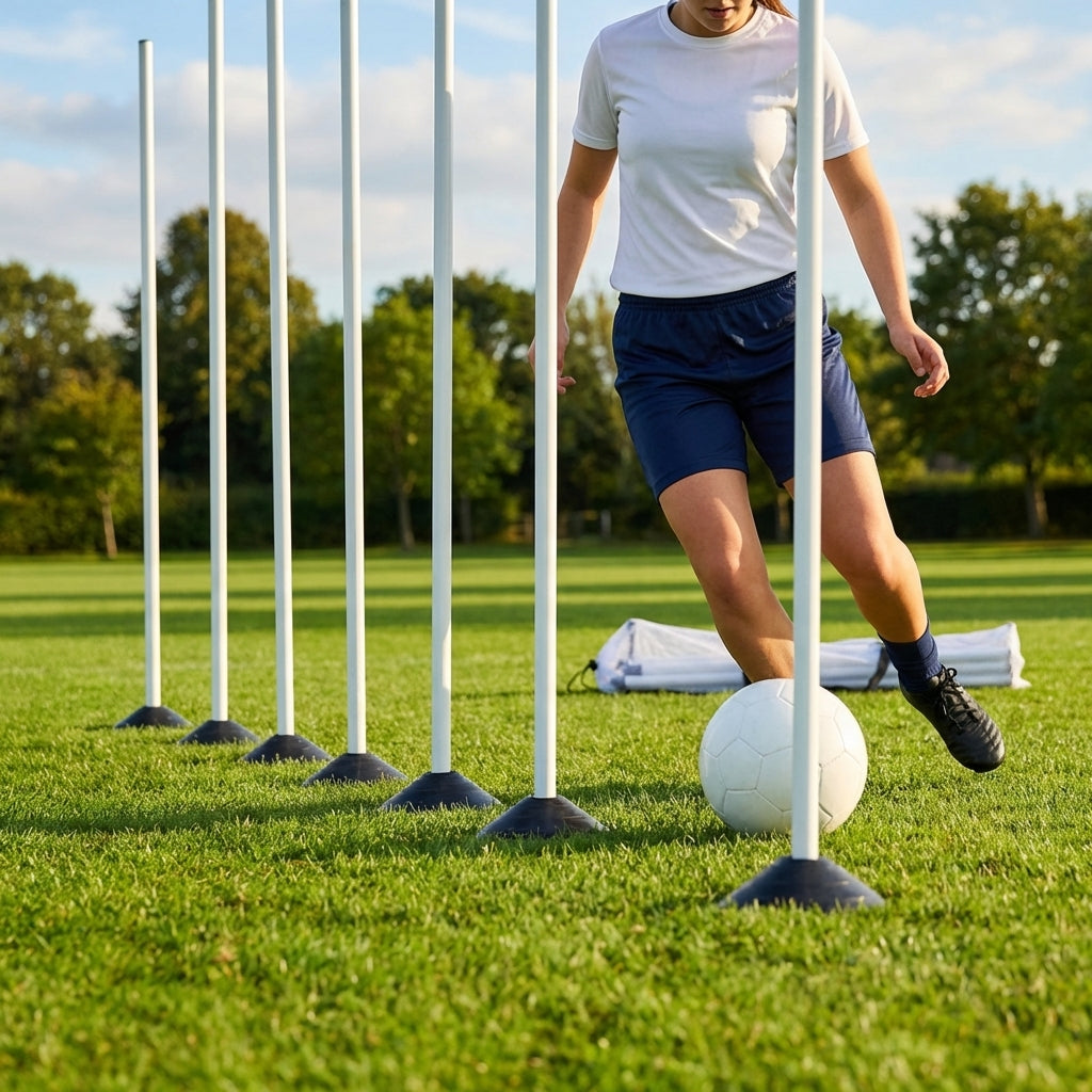 Slalom training poles in vibrant colours for agility training