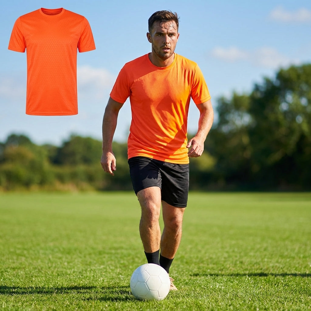 Men's football shirt in multiple colours, made from polyester for athletic use