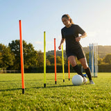 Slalom training poles in vibrant colours for sports practice