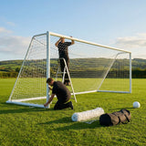 Football goal nets 24 x 8 ft, durable HDPE for clubs and schools