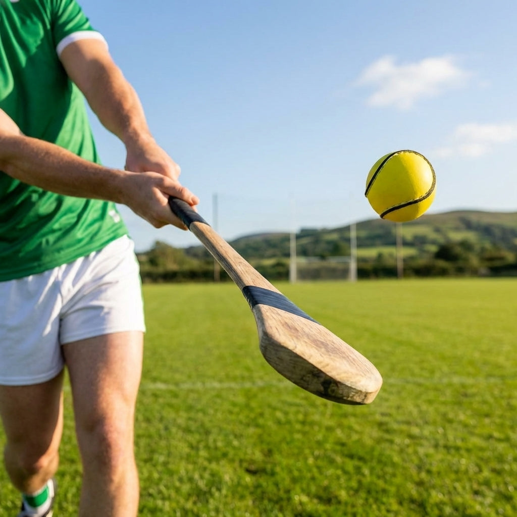 Hurling Match Balls in White and Fluro Yellow with Durable PU Core