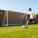 Aluminium football goal with folding mechanism