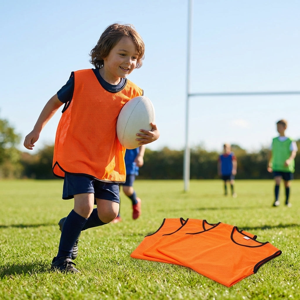 Rugby Training Bibs in Various Colours and Lightweight Mesh