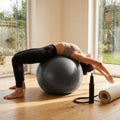 55cm Anti-Burst Yoga Ball in Charcoal for Yoga and Pilates