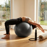 55cm Anti-Burst Yoga Ball in Charcoal for Yoga and Pilates