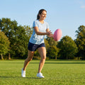 Mini Rugby Balls in Size 2, perfect for junior training, available in Blue, Green, and Pink