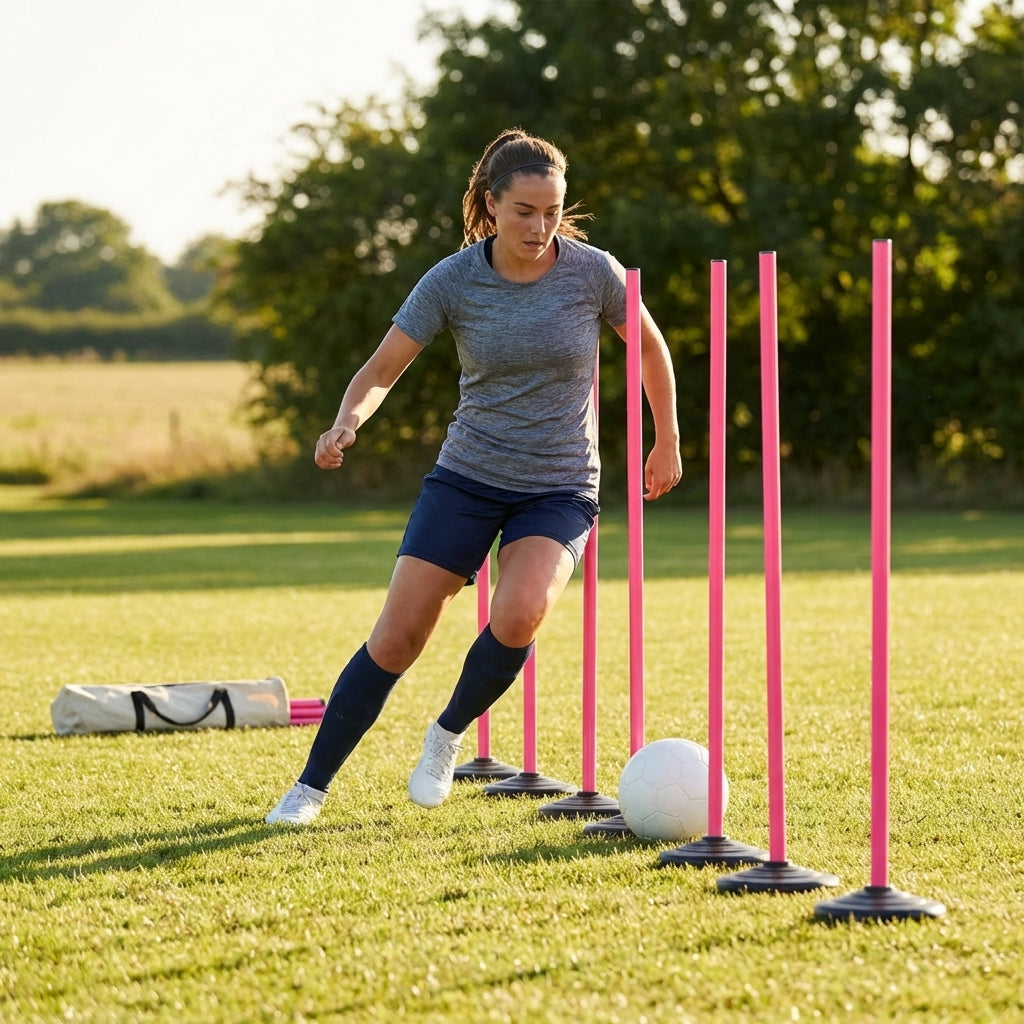 Slalom training poles in vibrant colours for agility training