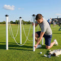 Plastic post and chain set for soft grounds, available in 5 colours