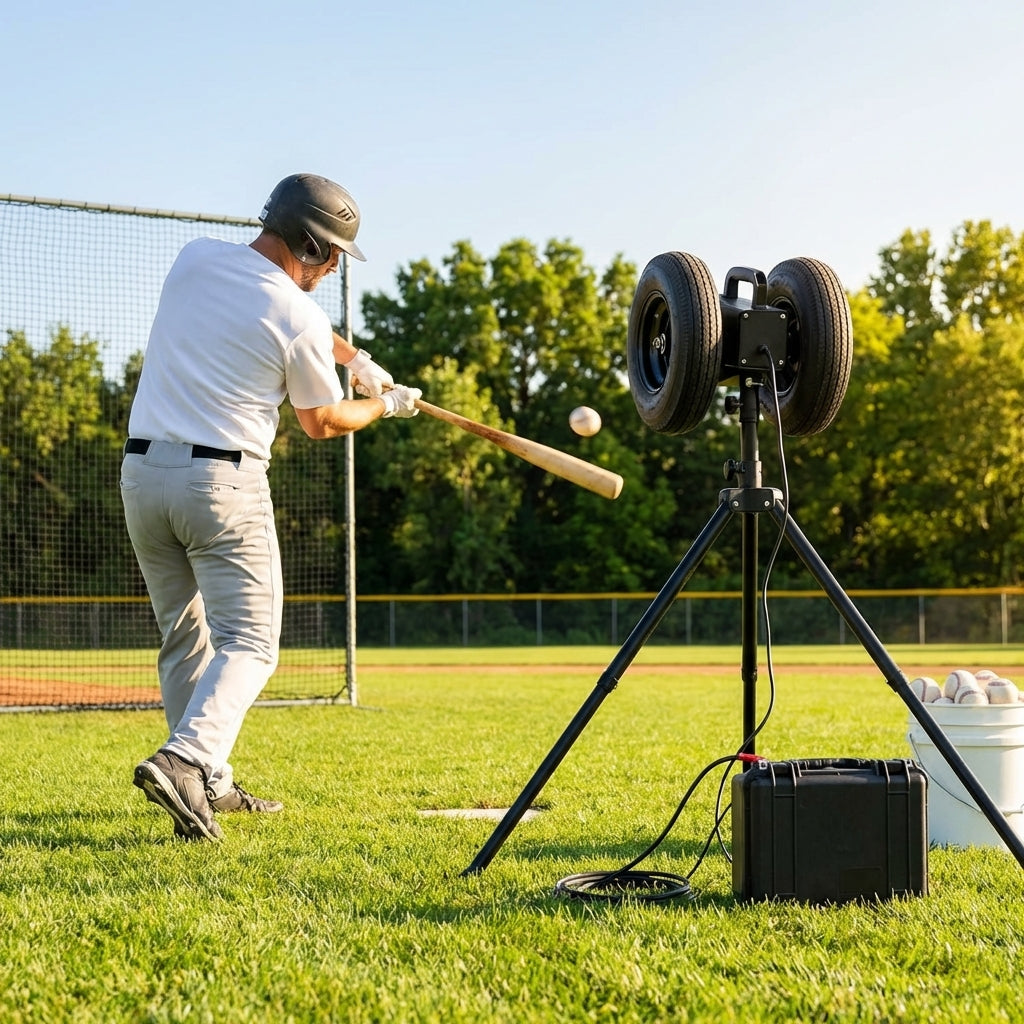 Baseball Pitching Machine with Steel Frame for Training