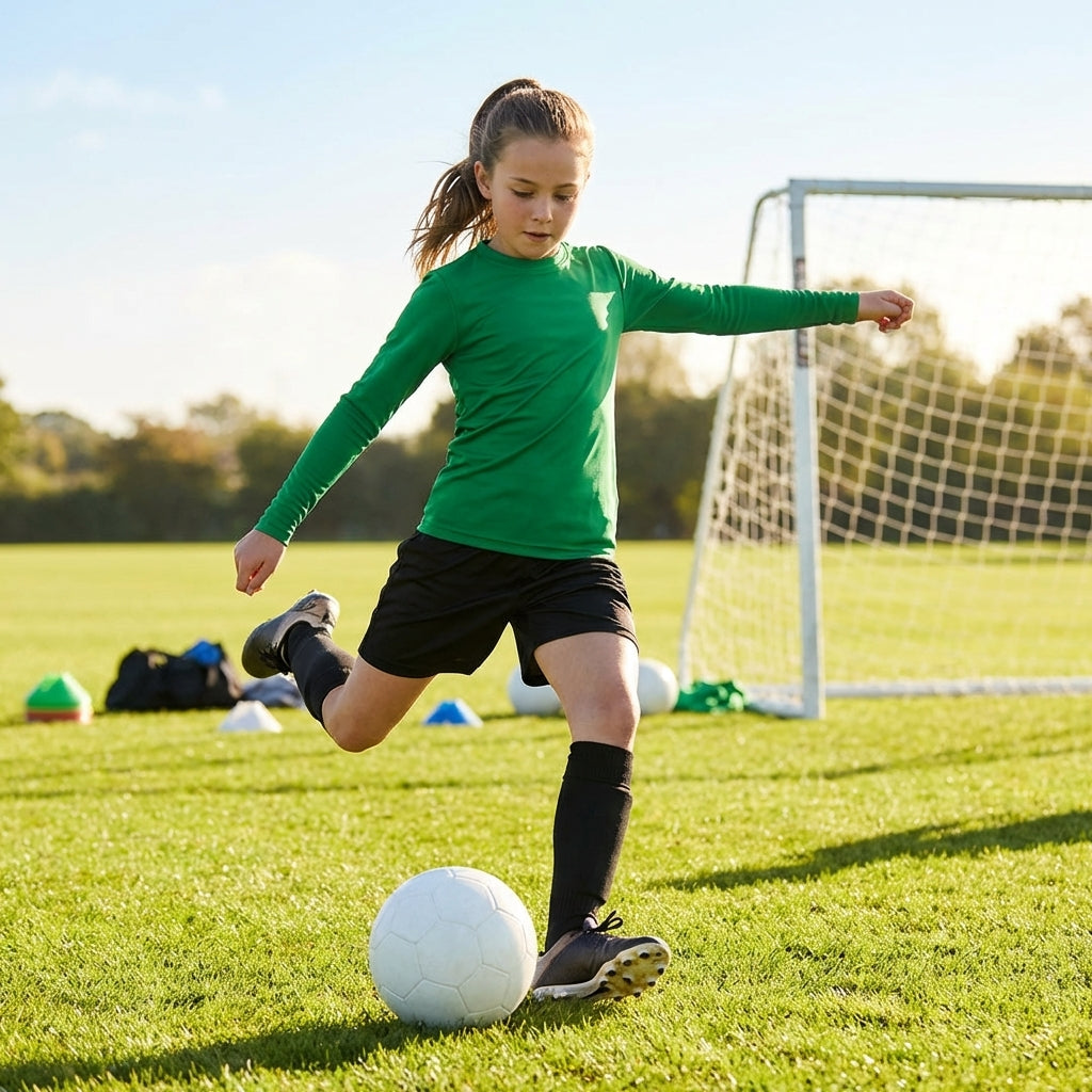 Junior girls' base layer long sleeve top in various colours