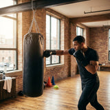 Hanging Punch Bag made of Microfibre Leather for Gym and Home Use