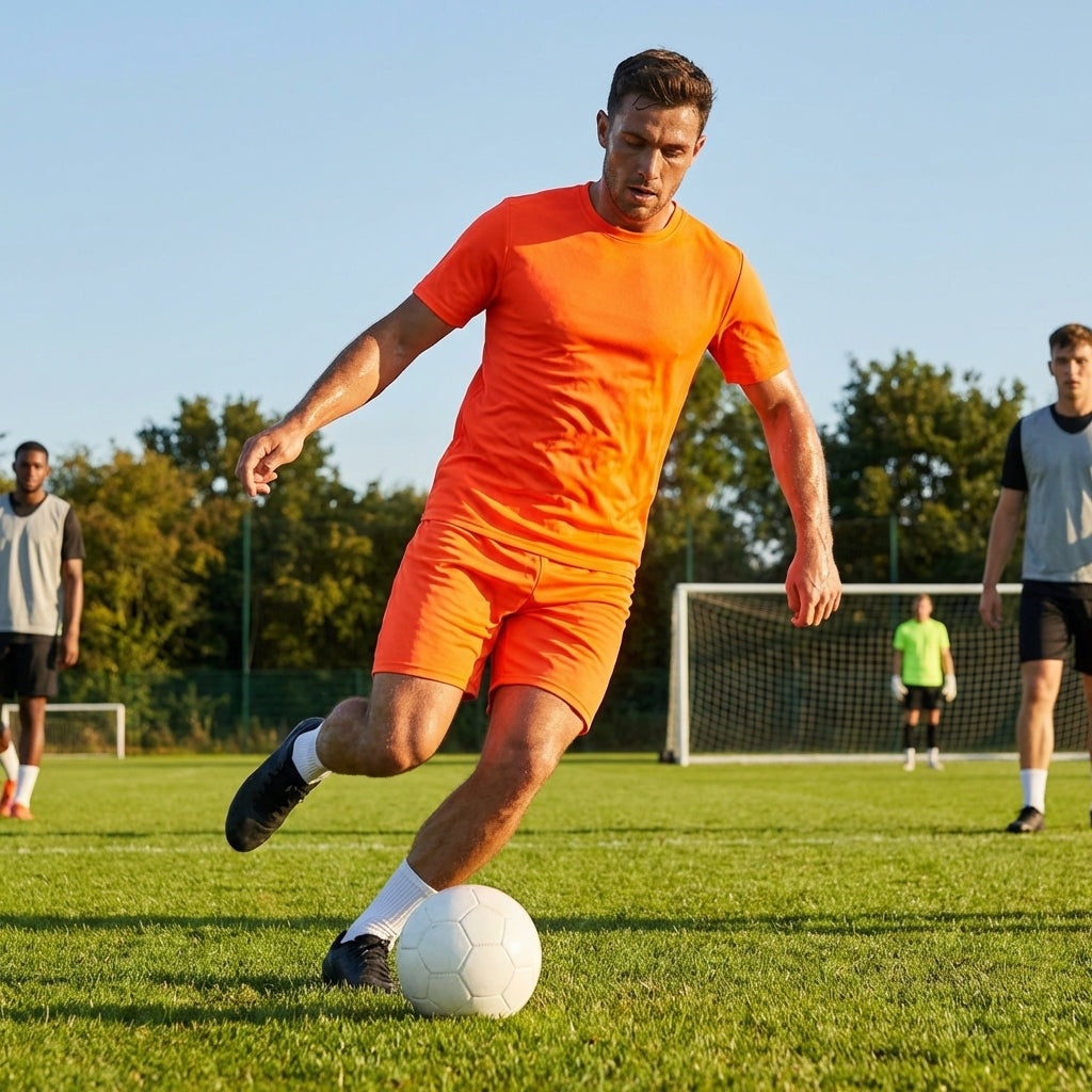 Men's football shirt in multiple colours, made from polyester for athletic use