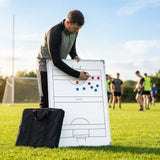 Double-sided coaching board with aluminium frame and accessories