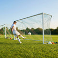 Football goal nets 24 x 8 ft, durable HDPE for clubs and schools