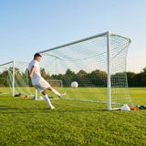 Football goal nets 24 x 8 ft, durable HDPE for clubs and schools