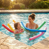 Colourful swimming pool noodles made from durable EVA foam