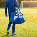 Football carry bag with 12 footballs, durable mesh