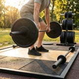 Rubber Barbell Weights with Cast Iron Core for Gym and Home Use