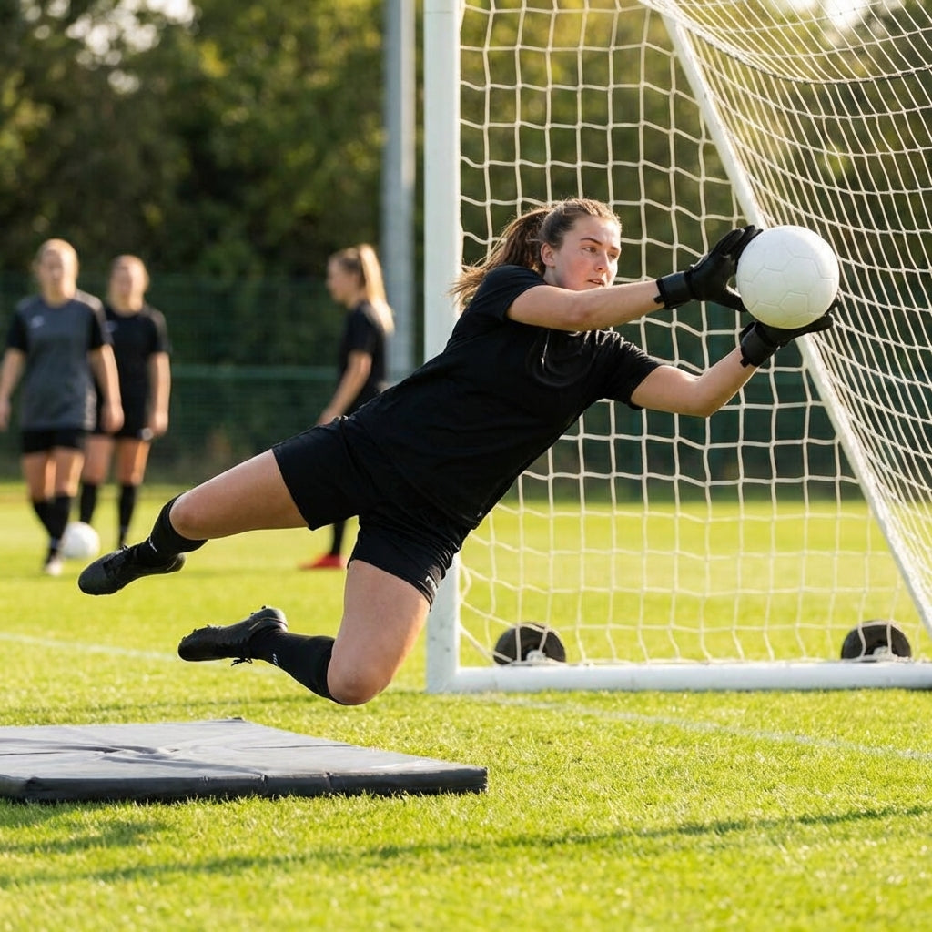 Women’s polyester goalkeeper shorts in vibrant colours