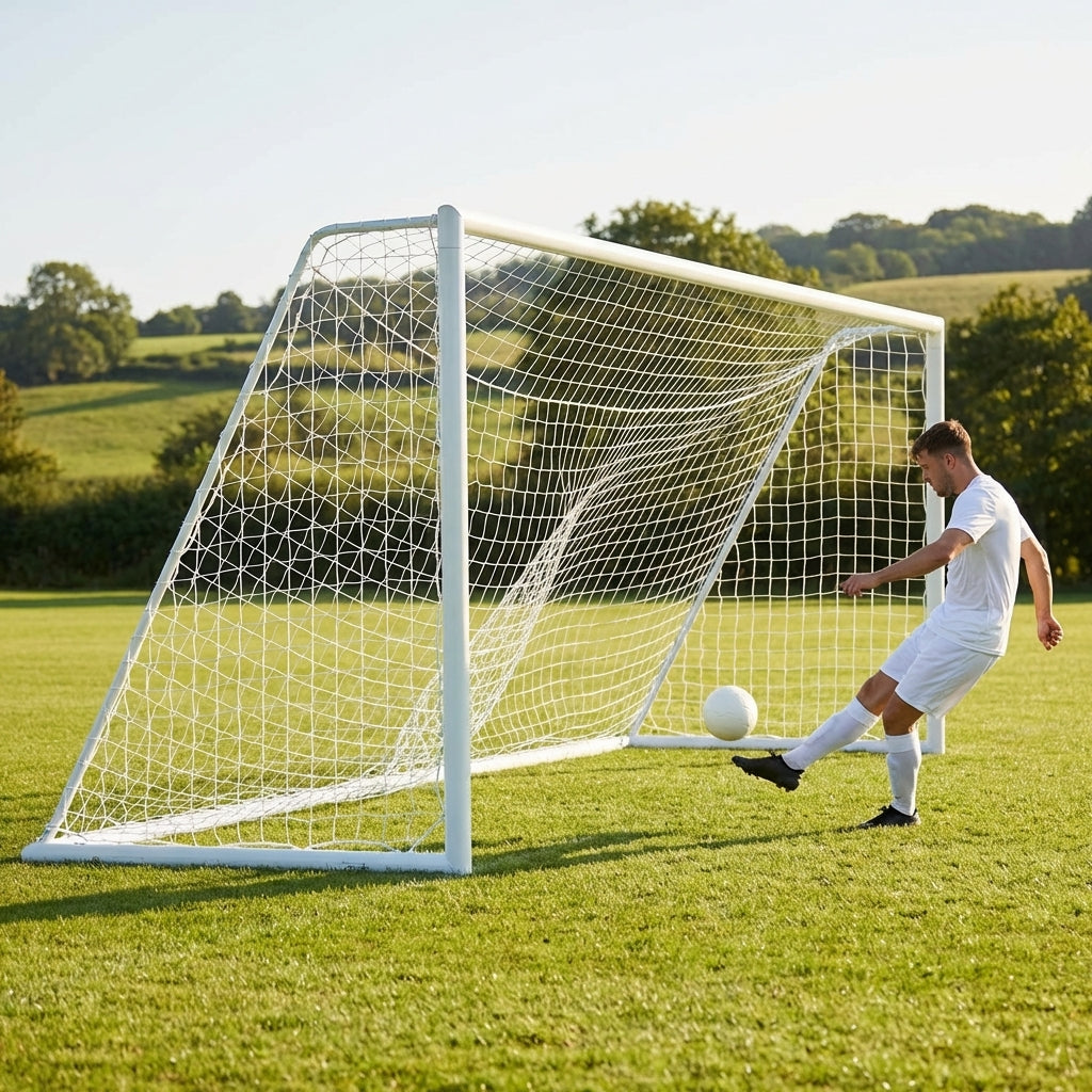 Replacement football goal nets for Alu110 goals, various sizes in white