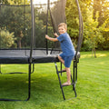 Weatherproof trampoline access ladder with anti-slip steps