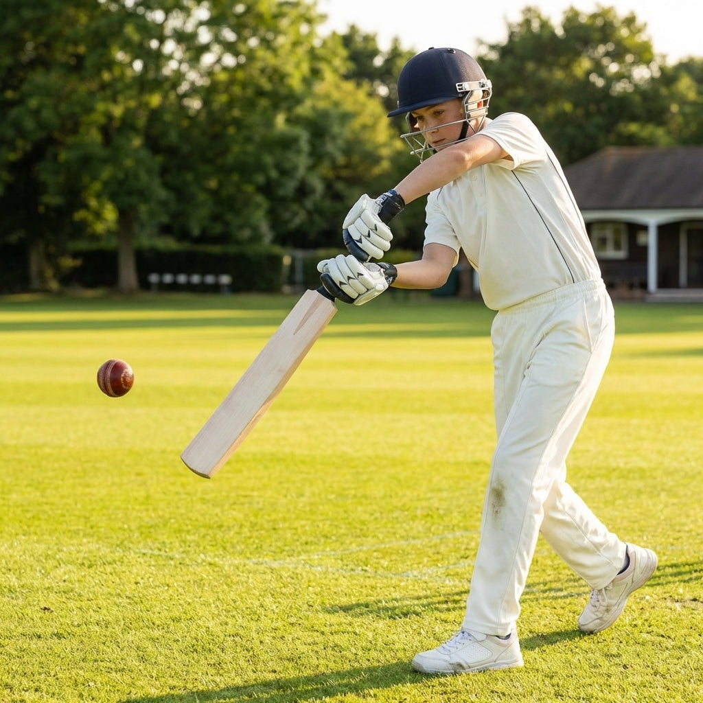 Cricket training bat crafted from Kashmir Willow, available in three sizes