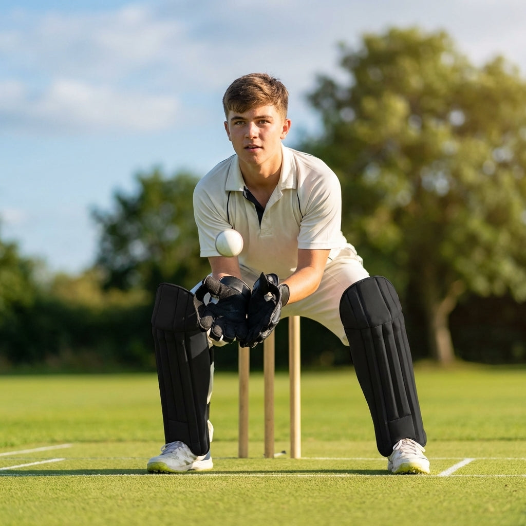 Wicket keeping pads in various sizes and colours, perfect for cricket matches
