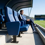 Luxury stadium seats with customisable marine vinyl and rustproof steel frame