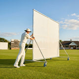 Cricket sight screen with galvanised steel frame and ultrafine mesh