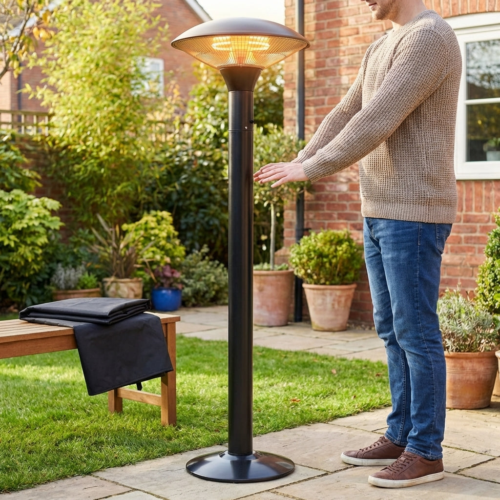 Patio Heater with adjustable settings and stand-alone or wall-mounted options