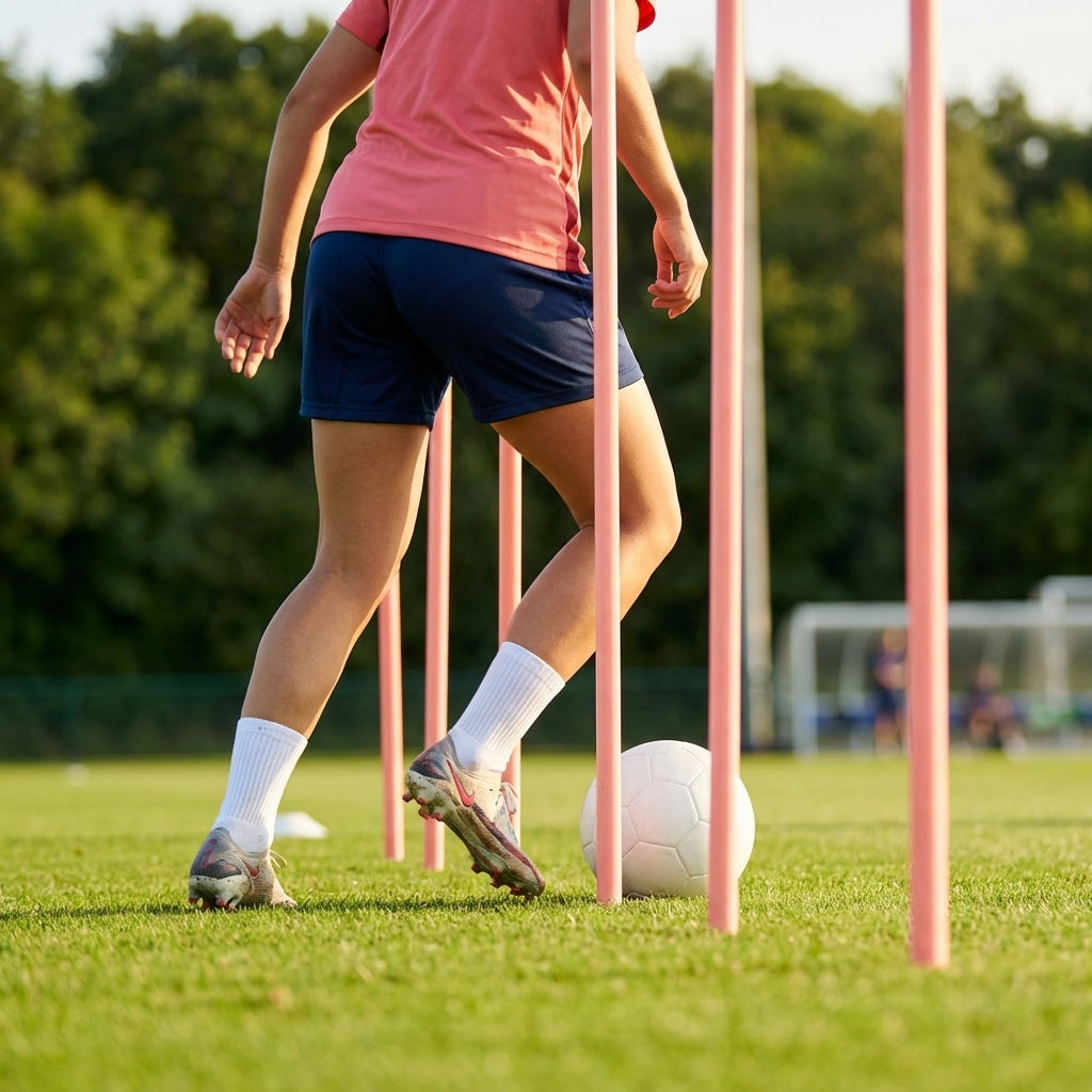Slalom training poles in vibrant colours for sports practice