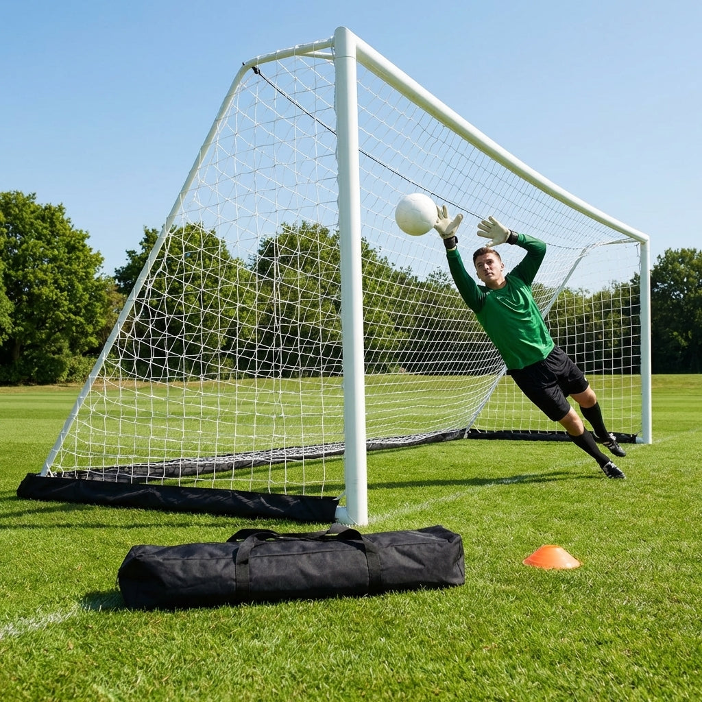 Replacement goal nets made from 5-ply knotless polyester in various sizes