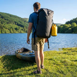 Waterproof dry bag rucksack, 10L capacity in orange, ideal for outdoor sports