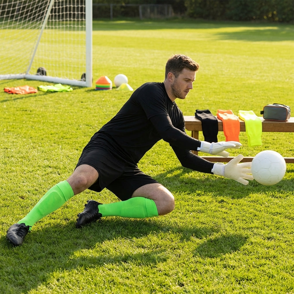 Goalkeeper socks in vibrant colours and multiple sizes