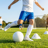 Football shin pads with ankle protectors in black finish