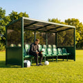 Aluminium team shelter with 16/22 seats for sports venues