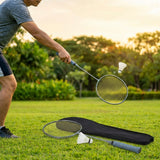 Badminton Racket Set with shuttlecocks and carry bag for club and school use