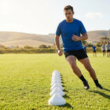 Rugby training marker cones in vibrant colours