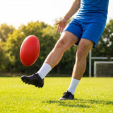 AFL training ball with rubber blend and multiplex grip