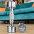 Chrome dumbbells with ergonomic design for gym and home use