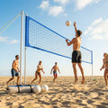 Replacement volleyball net with twisted PE and PVC banding
