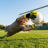 Professional goalkeeper gloves in various sizes and colours