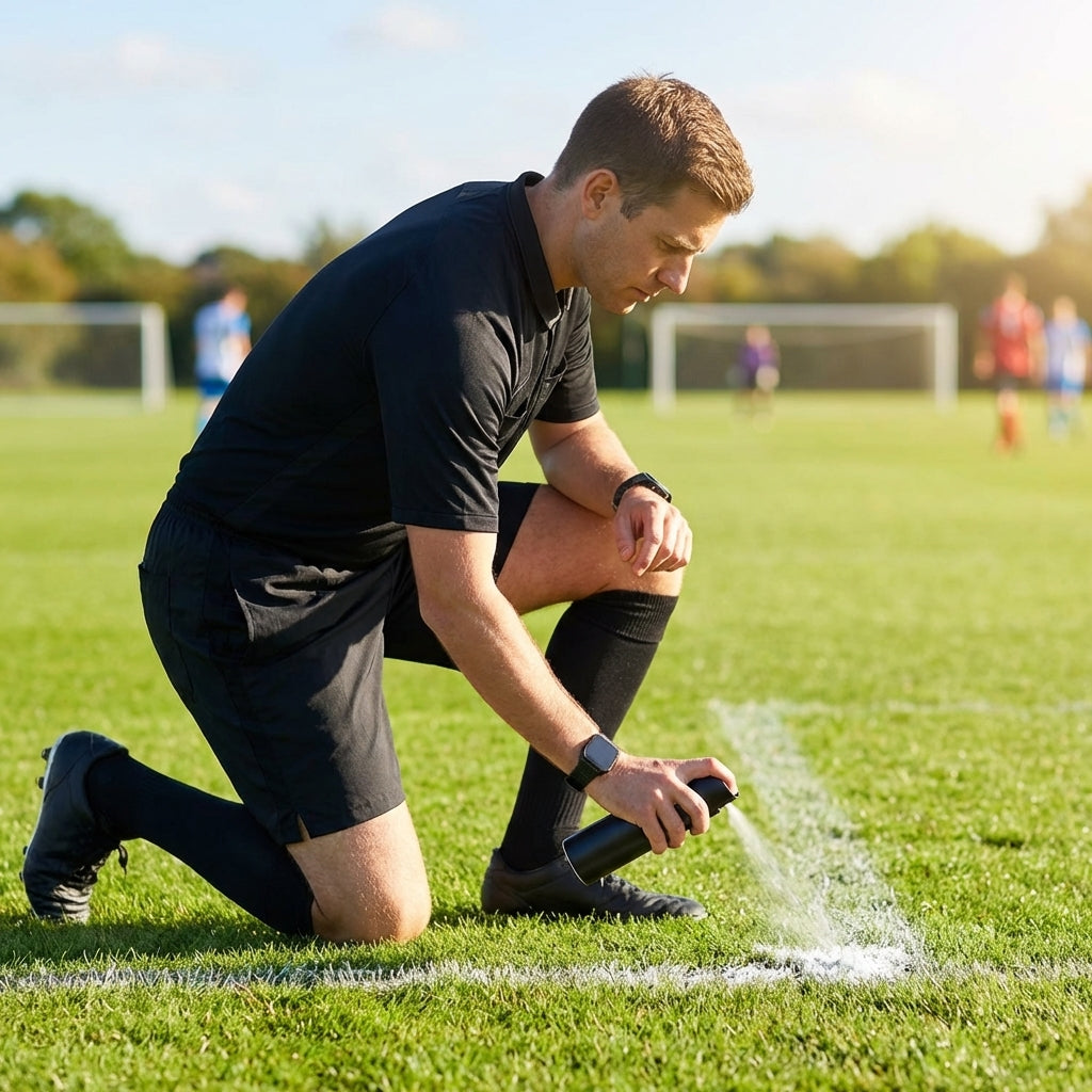 Football Referee Vanishing Spray for clear marking on pitch