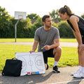 Double-sided coaching board with aluminium frame and accessories