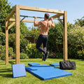 Adjustable doorway pull up bar for home gym exercises