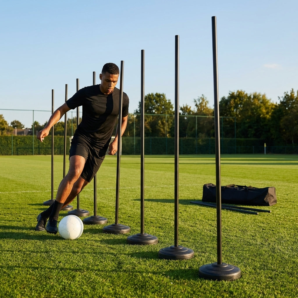 Slalom training poles in vibrant colours for agility training