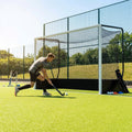 Aluminium hockey goal with reinforced frame for professional use