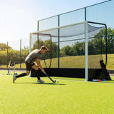 Aluminium hockey goal with reinforced frame for professional use