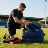 Sports Holdall Kit Bag with 55L capacity in Black, Navy, and Red