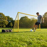 Beach football goal with fluorescent net and aluminium frame